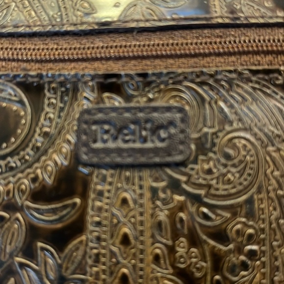 Relic Tooled Brown Faux Leather Country Western Wallet - Picture 3 of 11